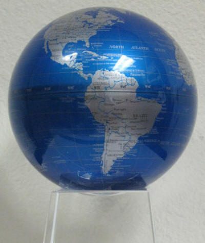 Mova Globe Solar Power Blue Turquoise Free Shipping